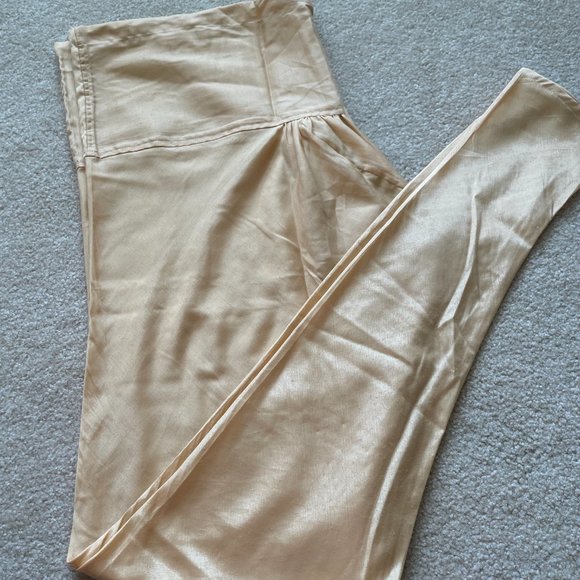 [NEW] Indian Pakistani Anarkali Gown Salwar Ethnic Suit Gold Coral Red XS - Picture 9 of 10